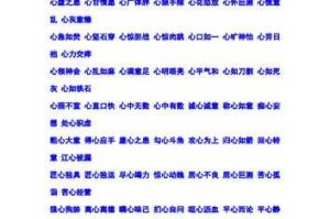 什么心什么手四字成语大全：常见成语解析与用法
