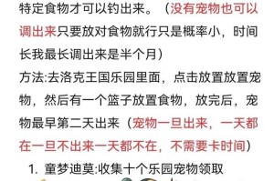 洛克王国吸引乐园宠物的配方是什么