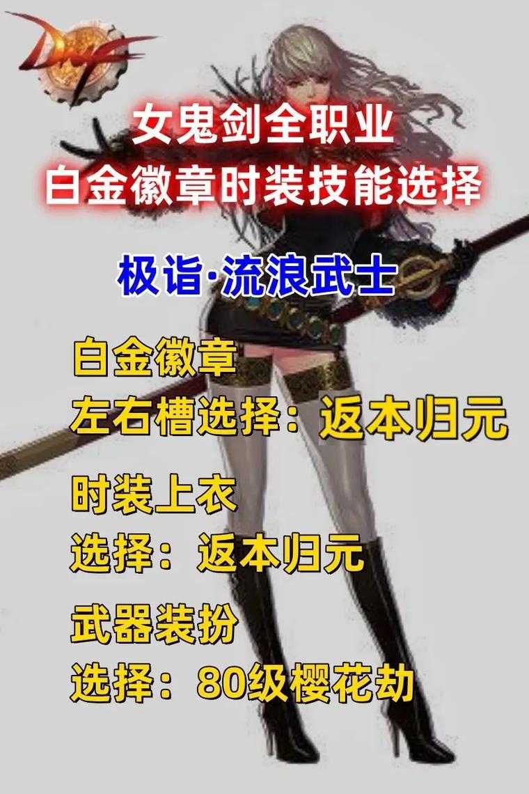 女鬼剑白金徽章满级必备选哪个?