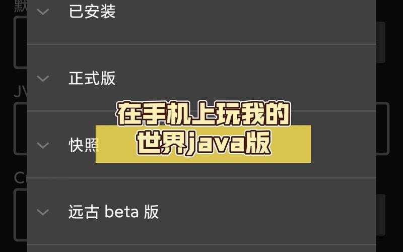 我的世界java版怎么在手机上玩