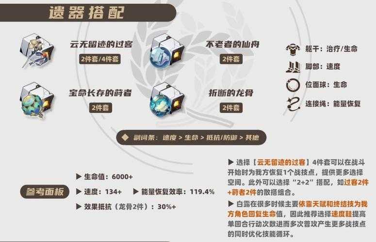 星穹铁道白露一命有什么用