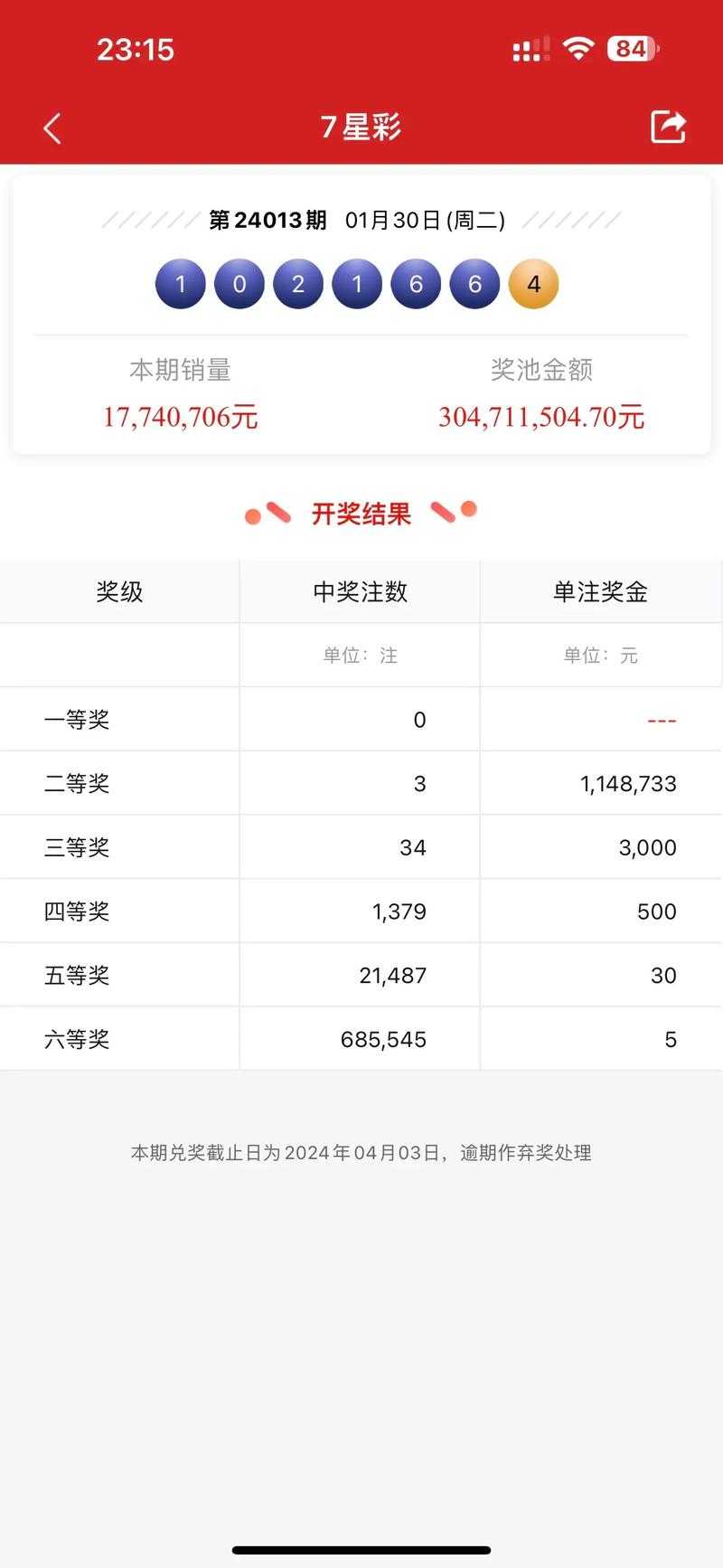 七星彩21114期开奖号码查询结果-最新官方公布