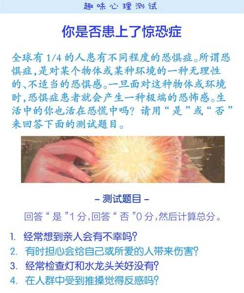 如何运用测试图了解恐惧症类型?恐惧症测试图像大解析