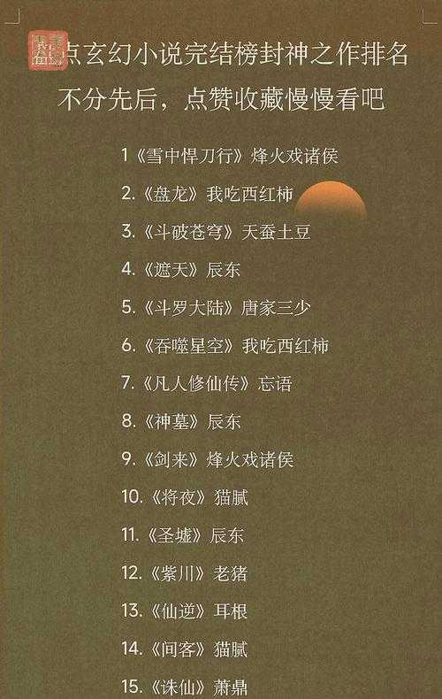 探寻玄幻迷心中的宝藏:十二部封神之作,哪些玄幻经典让你沉醉?